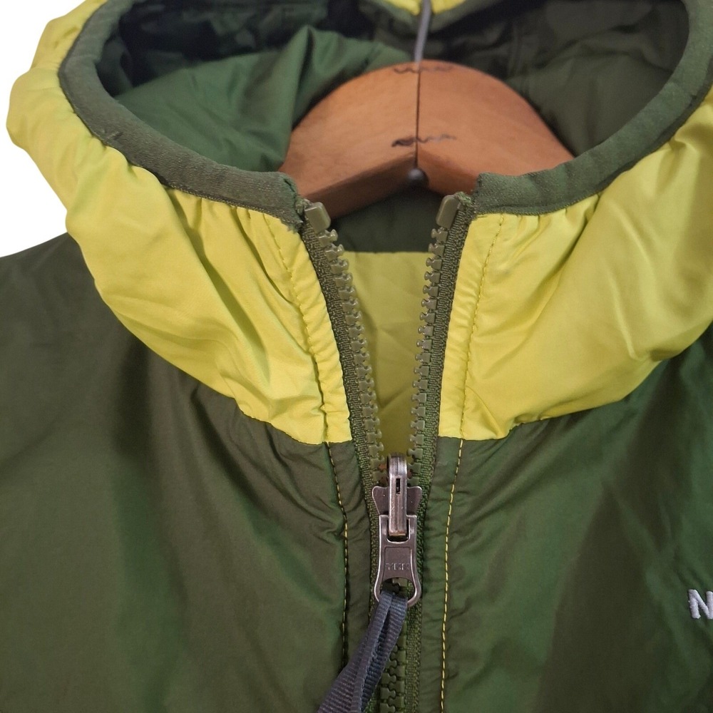 The North Face Boys Reversible Insulated Jacket Green Lime Hooded Boys M 10/12 - Picture 6 of 13